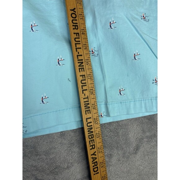 IZOD Shorts Mens‎ 40 Harborside Printed Blue Twill w/ Sailboats 9.5"  New $62 - Picture 11 of 12